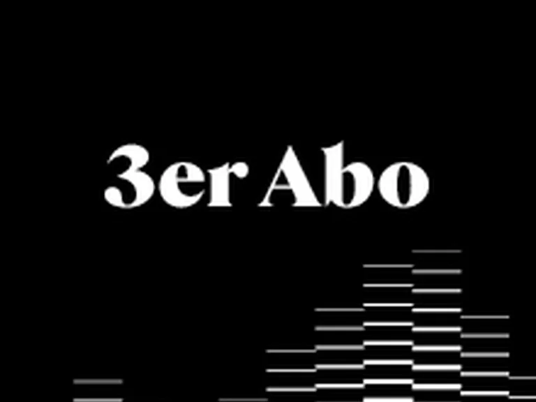 Schwarze Karte in Kreditkartenformat mit Text 3er Abo