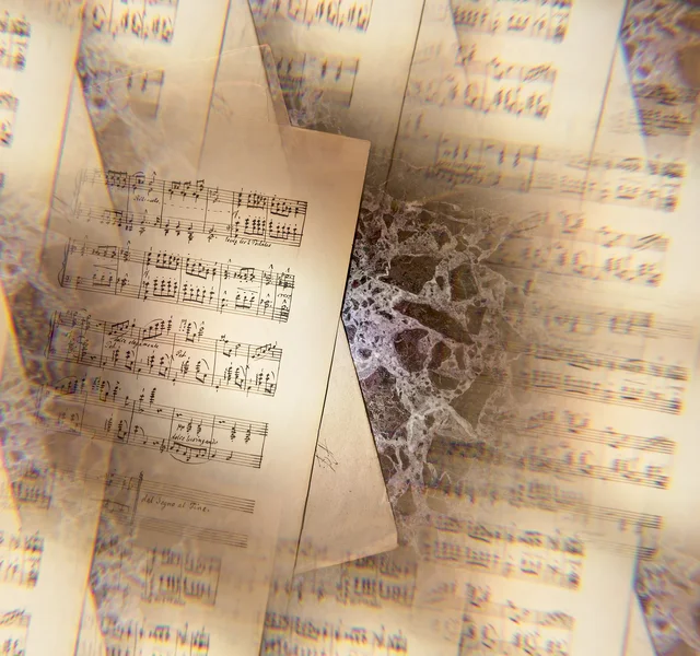 A photograph of sheet music.